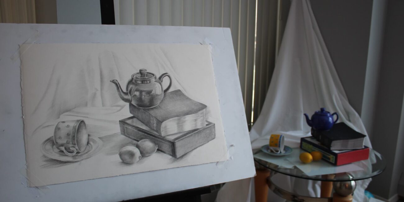 Still Life Study with the Bible by E. Movileanu
