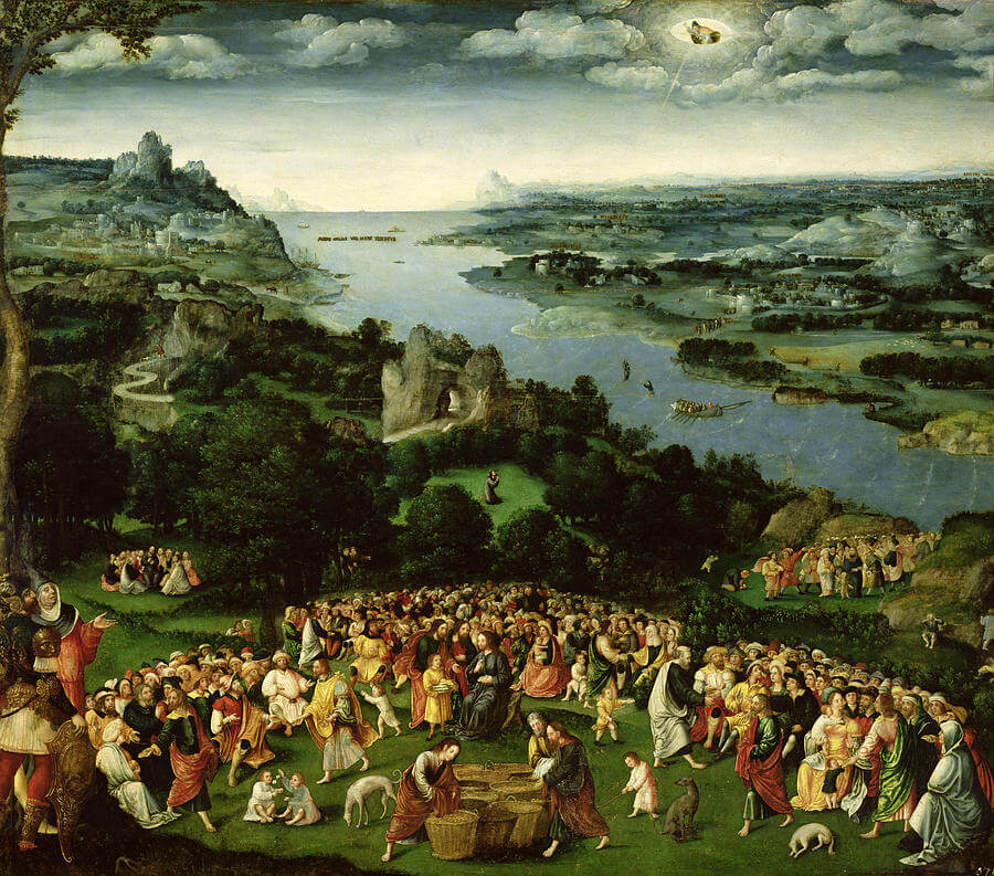 The feeding of the 5000 by Joachim Patinir | Feeding of the 5000